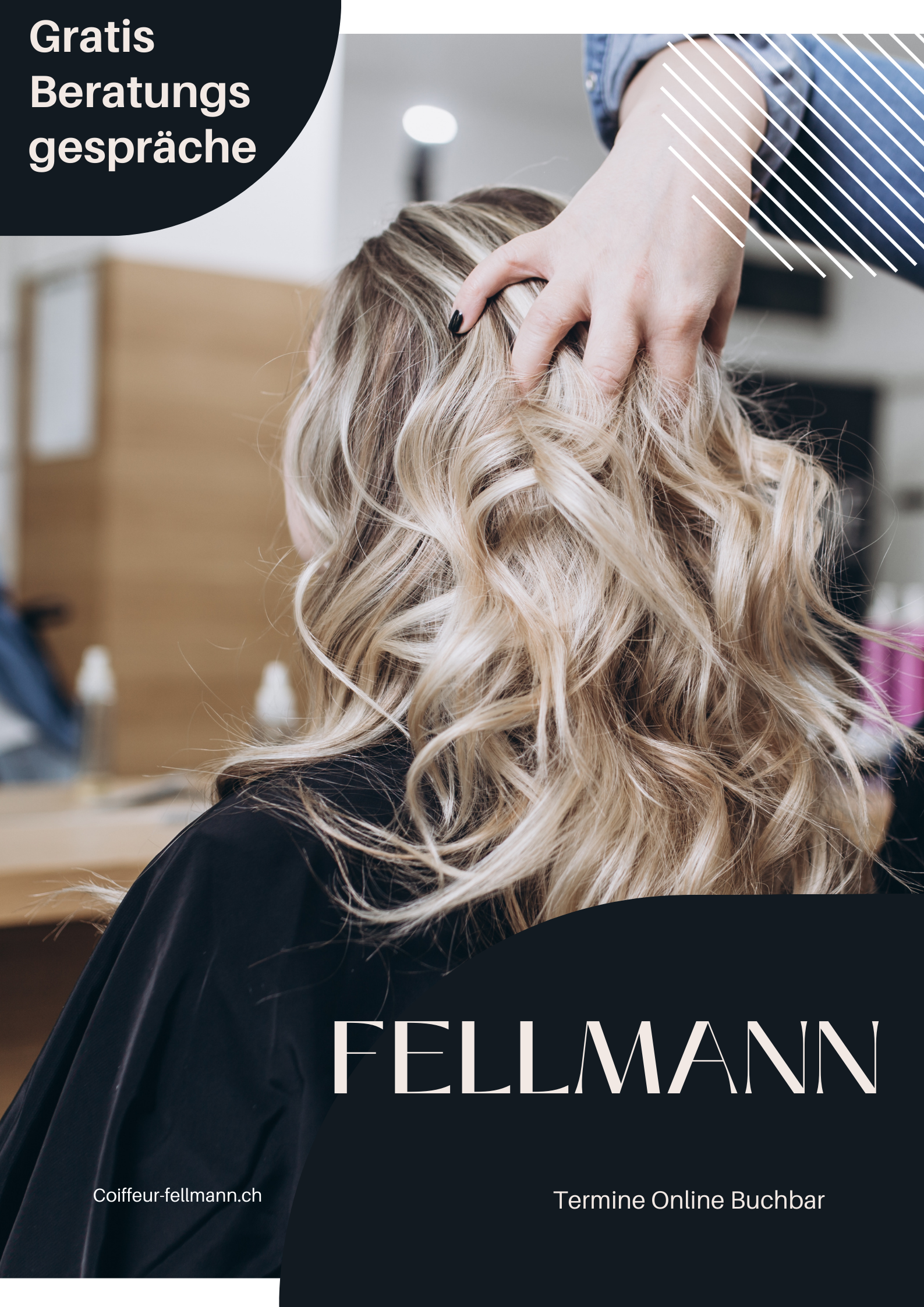 Eine Frau lässt sich in einem Friseursalon die Haare machen.