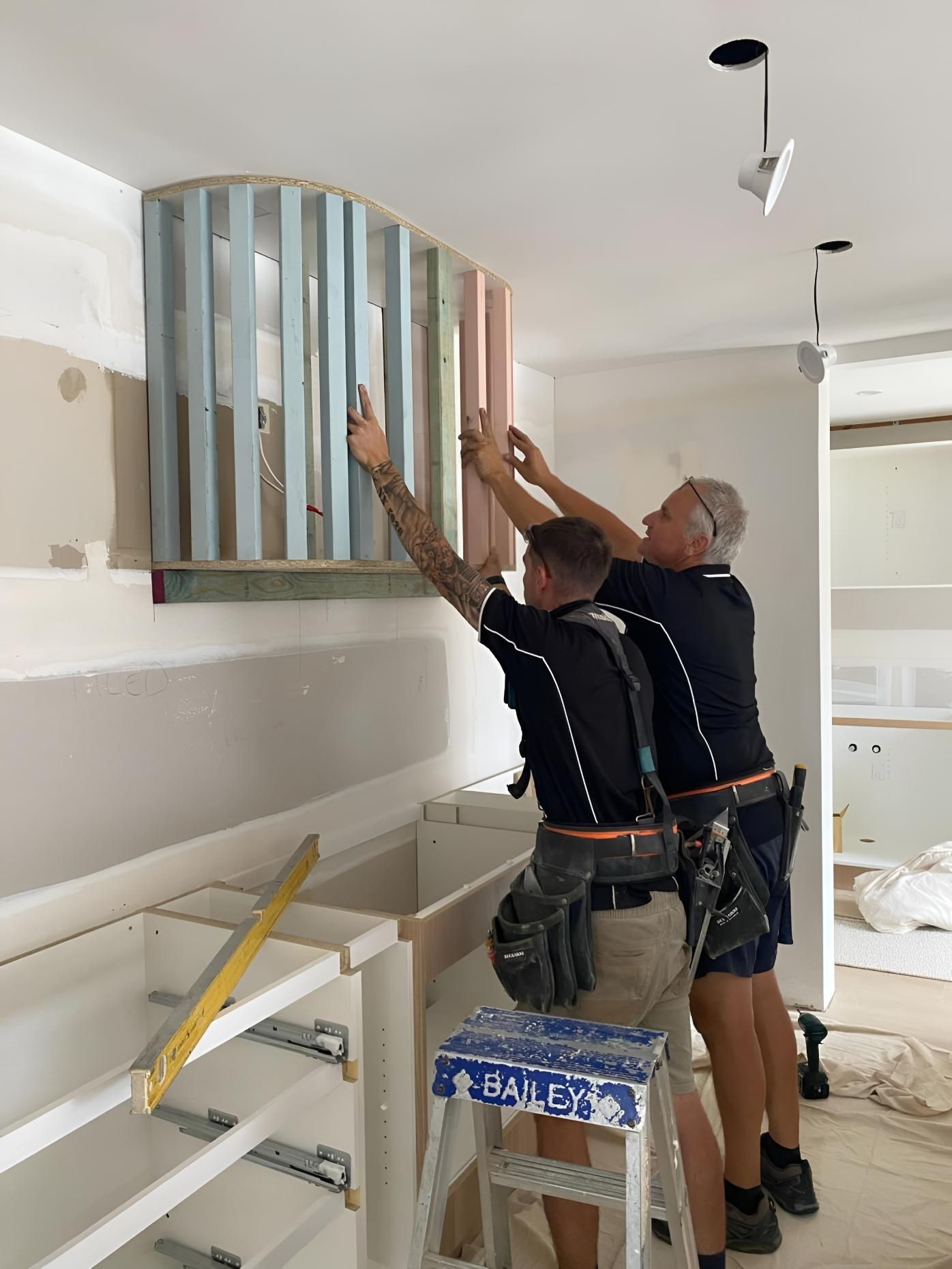 Installing Custom Cabinetry