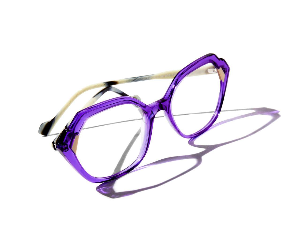 Purple spectacle frame by Face a Face. Face a Face frames available at Eyewear Creations opticians.