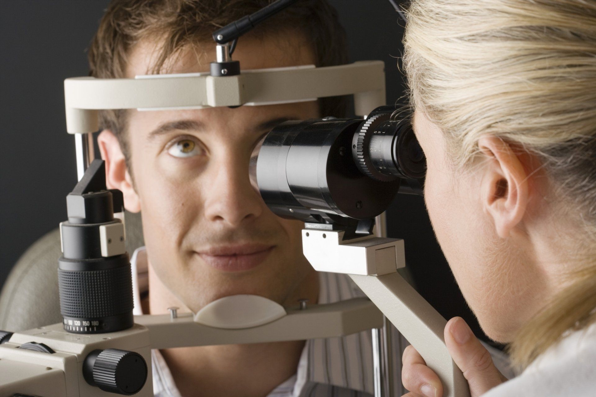 Slit lamp examination available at Eyewear Creations opticians.