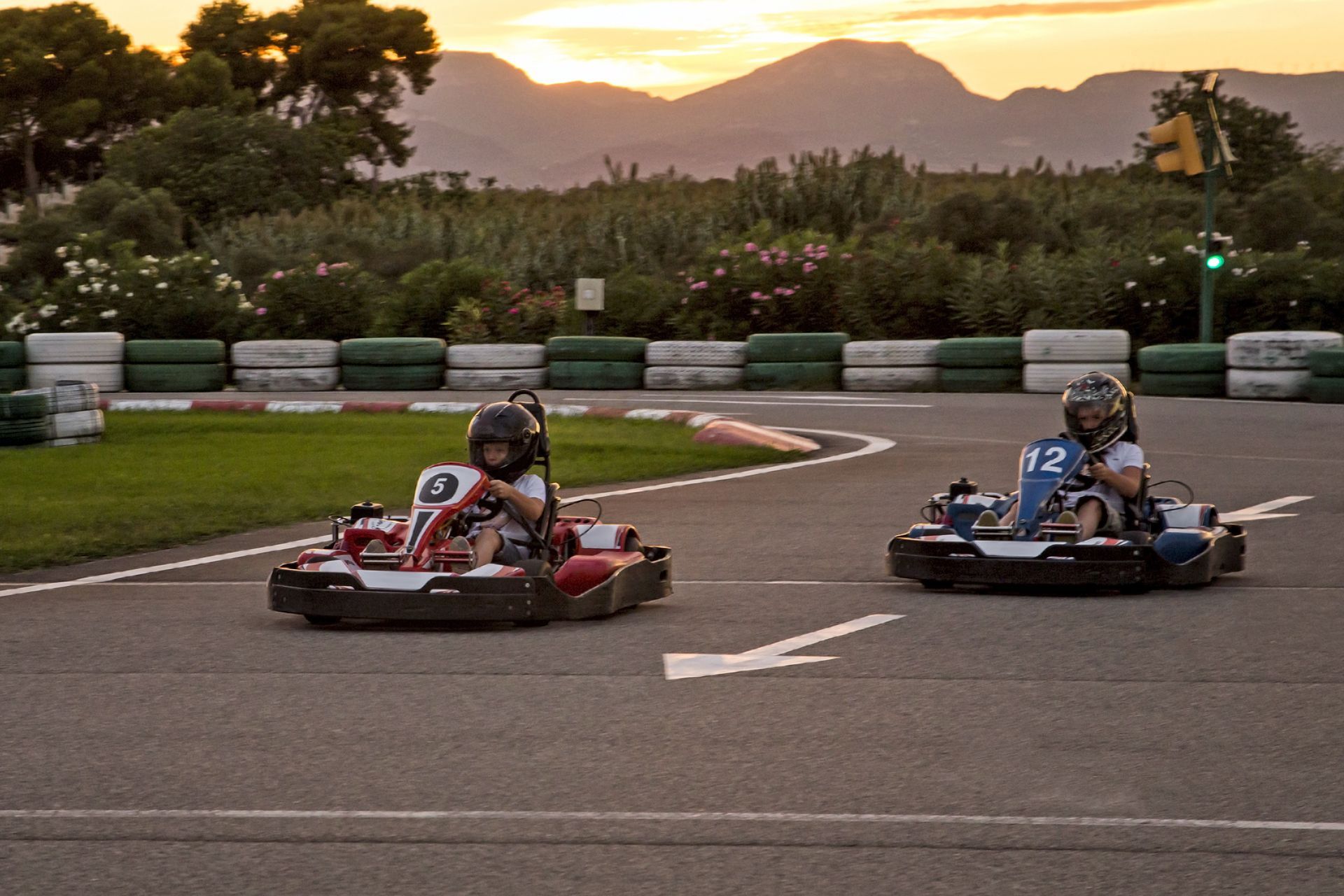 Kids Playing Go Kart