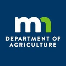 The department of agriculture logo is on a blue background.