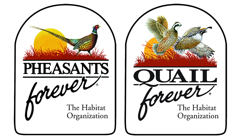 Two logos for pheasants forever and quail forever