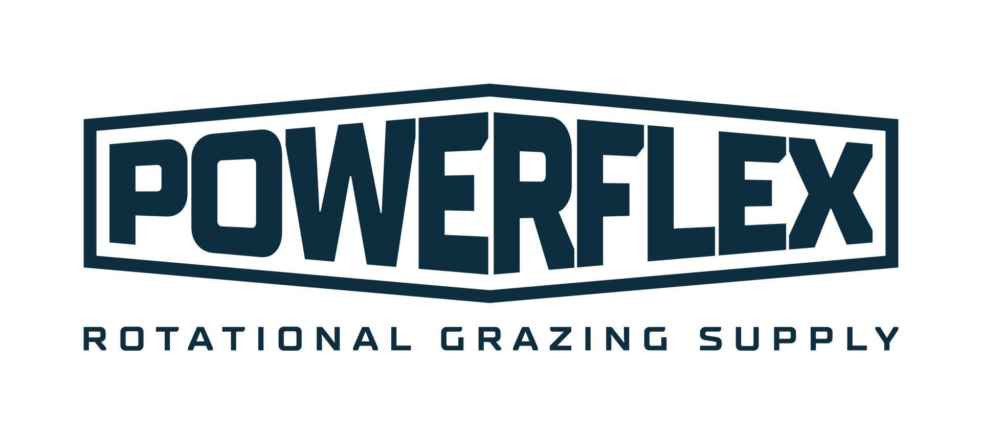 The powerflex logo is a rotational grazing supply company.