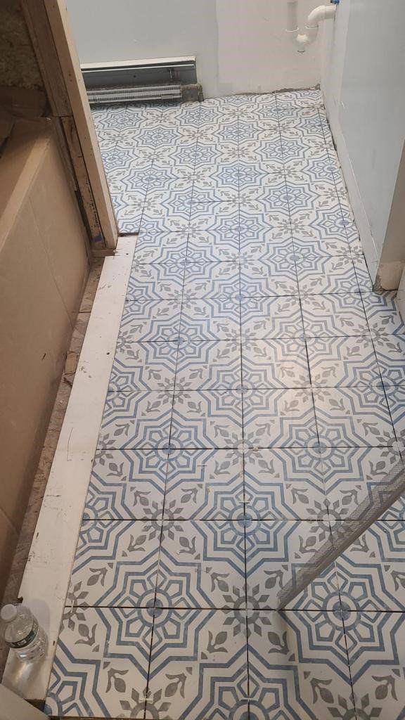 Porcelain Bathroom Floor — Falmouth, MA — Master Tile & Painting, Inc.