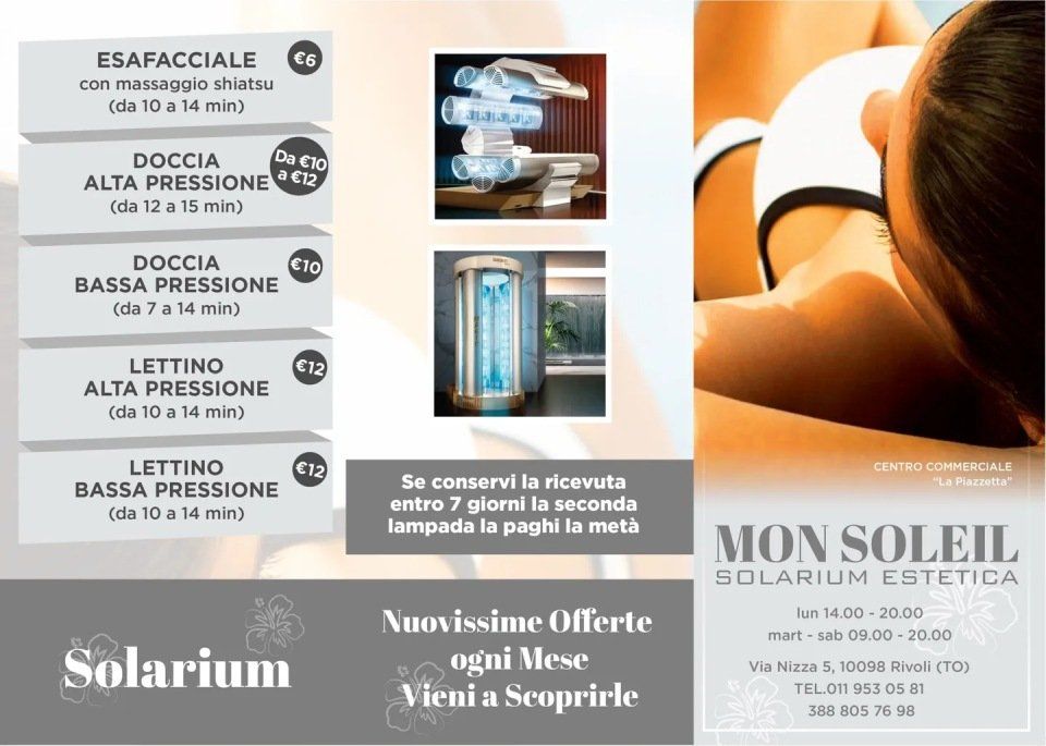 Listino prezzi Mon Soleil