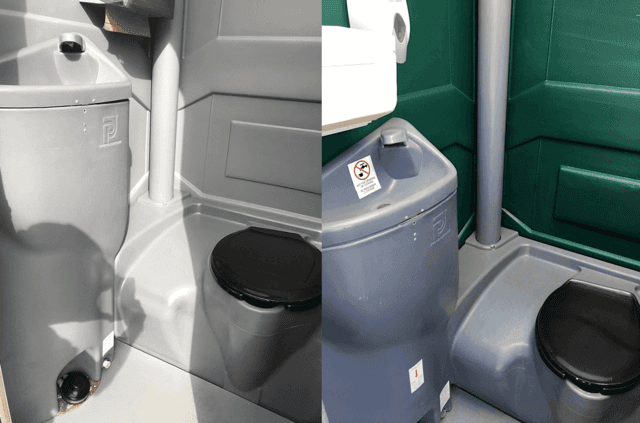 Flushable Portable Toilets — Inside of a Portable Toilet in Tampa Bay, FL