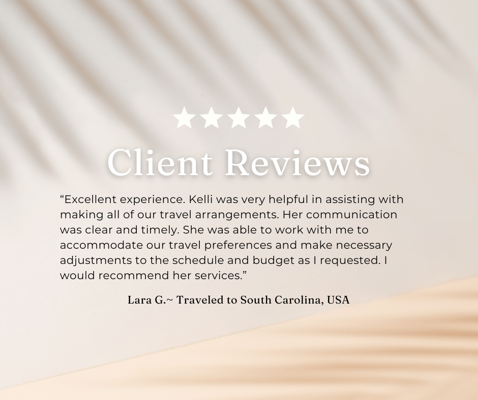 Client review with 5-star rating: 