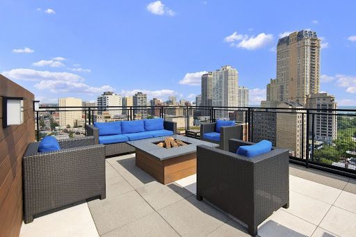 Rooftop lounge at Reside Properties