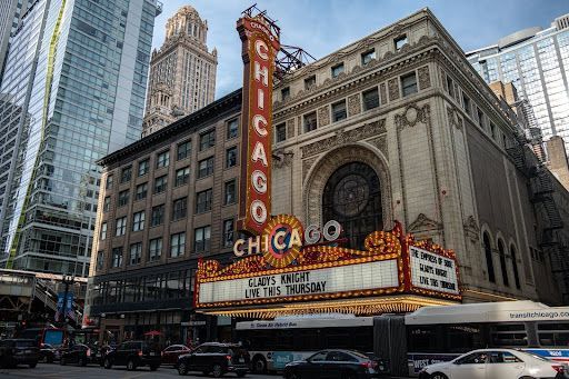 Chicago theater exterior view.