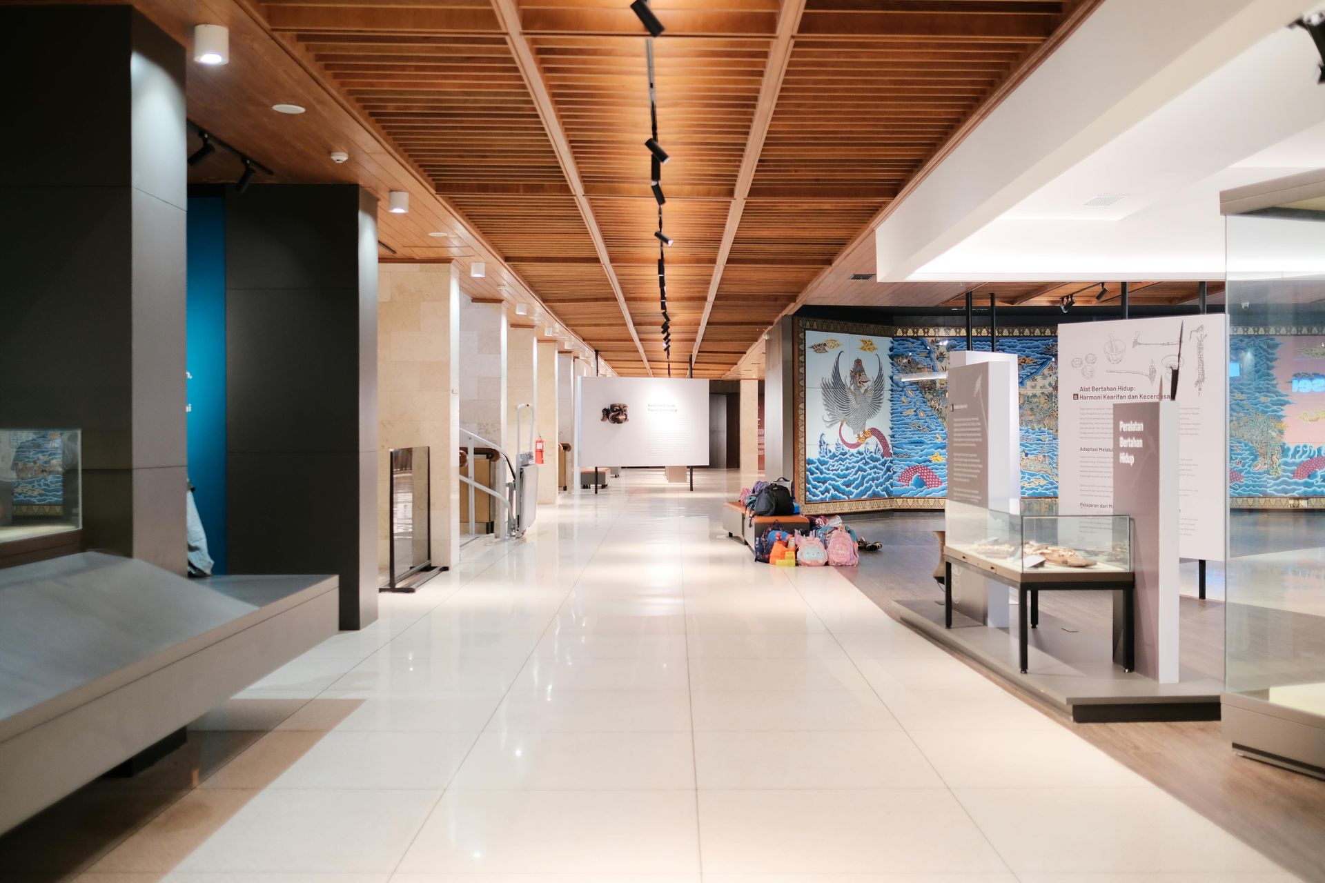 Gallery at art museum. 