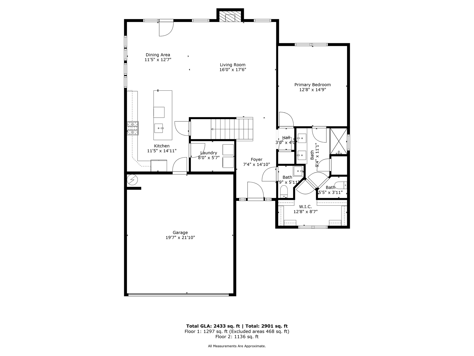 A black and white floor plan of a house on duck club road.
