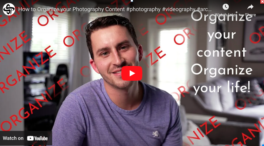 Photographer Zack Tullier explains how to organize your content for your photography business