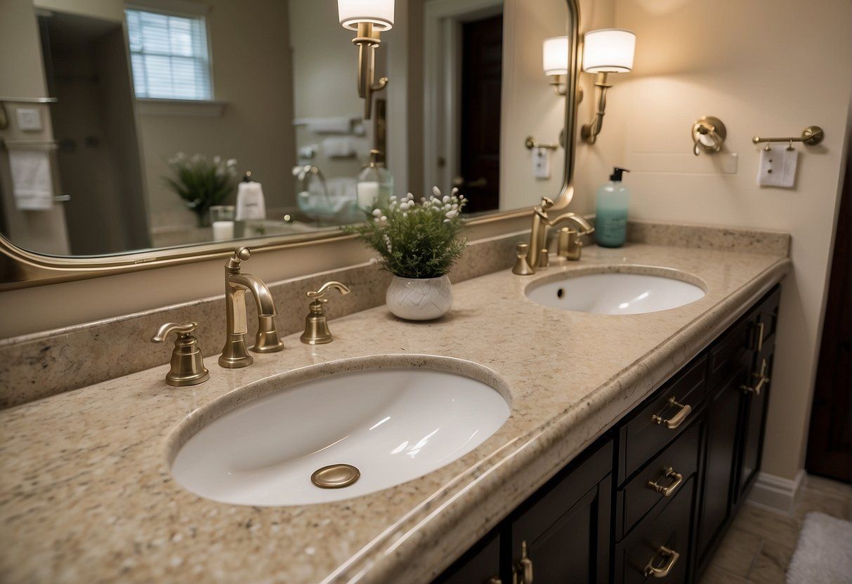 Brand new vanity sinks installed near a Fort Worth home.