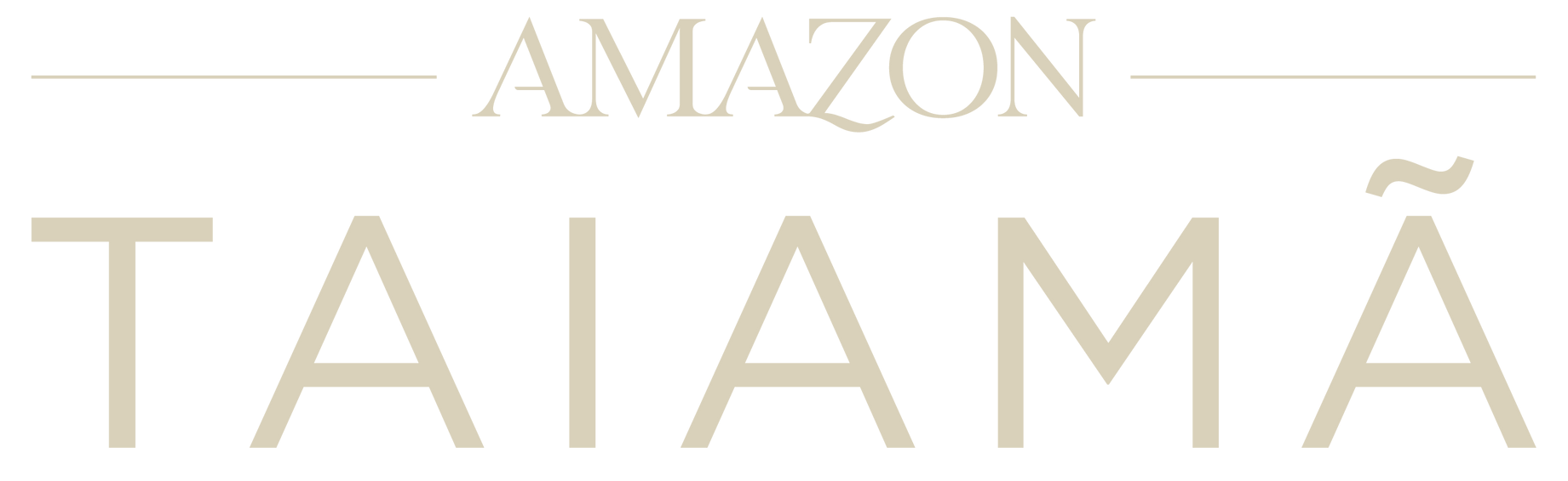 Um logotipo da amazon taiama é mostrado em um fundo branco.