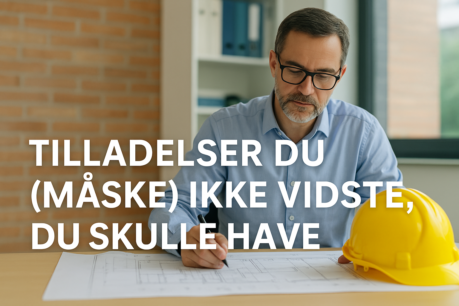 Byggetilladelser og lovkrav – arkitekt gennemgår byggetegninger med fokus på miljø, brand og lokalpl