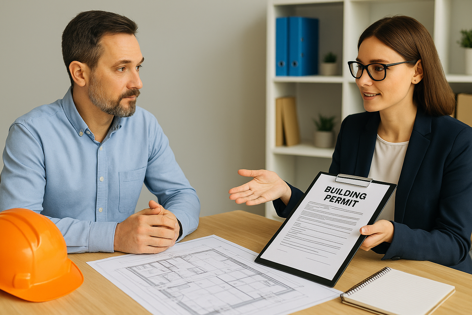 Bygherre i dialog med kommunen om byggetilladelse og byggeproces, planlægning og godkendelse