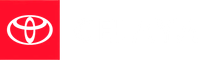 Un logotipo de Toyota rojo y blanco sobre un fondo blanco.