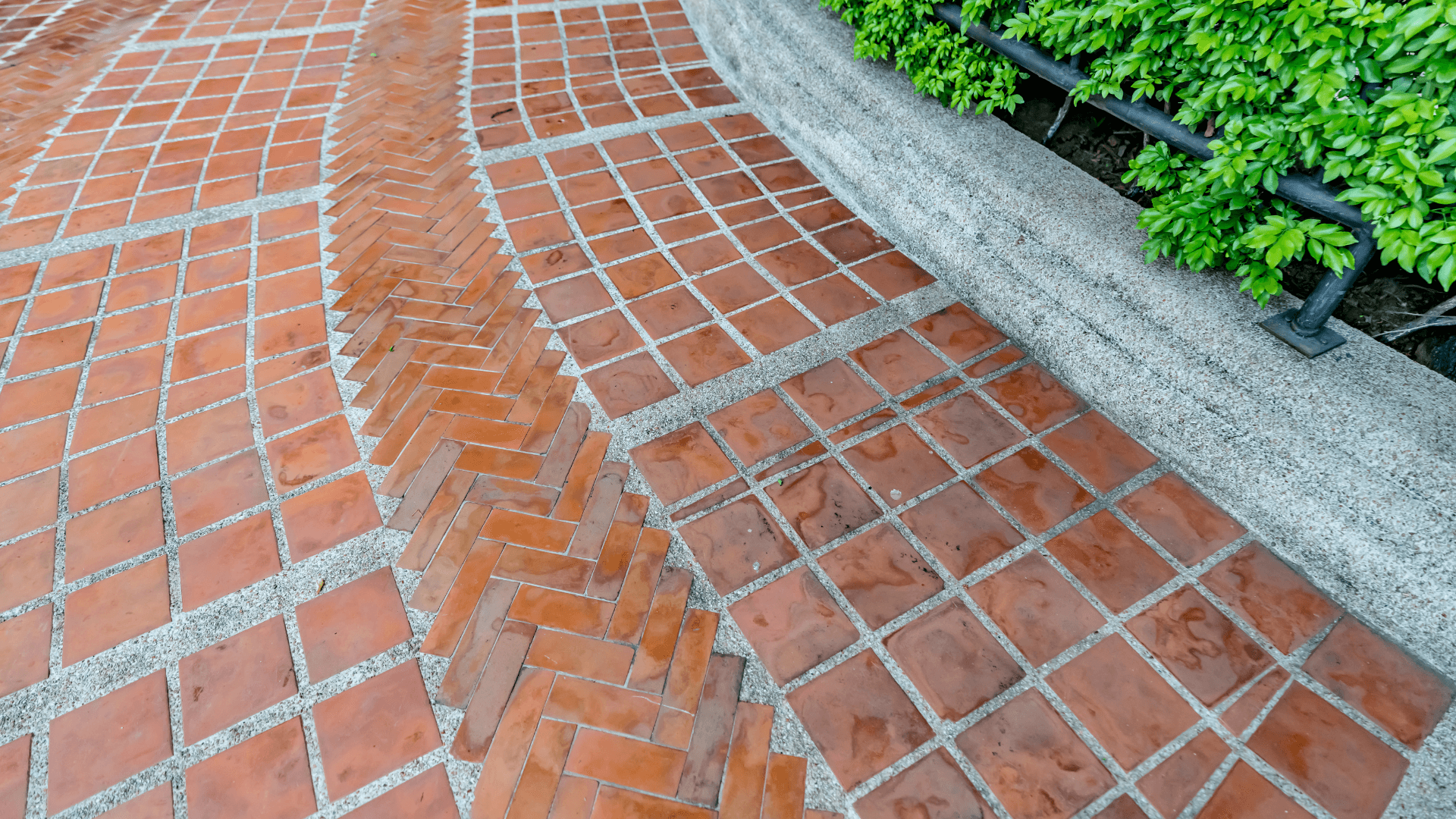 Decorative Concrete walkway poured and stamped by a professional company in new haven, CT