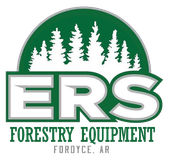 a logo for ers forestry equipment in fordyce ar