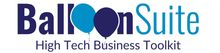 The logo for balloon suite is a high tech business toolkit.