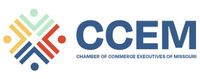 CCEM logo: colorful geometric shape and blue text, 