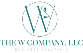 A logo for the w company , llc , a business solutions company.