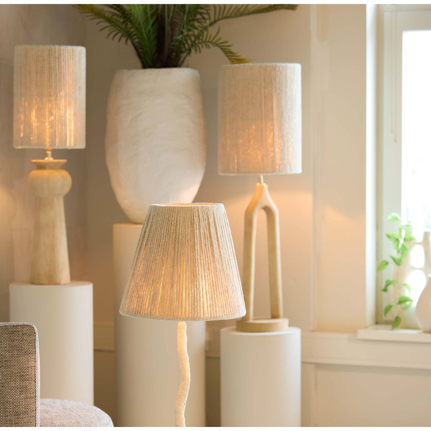 Light & Living - Medana chenille crème - 35-20-30 cm