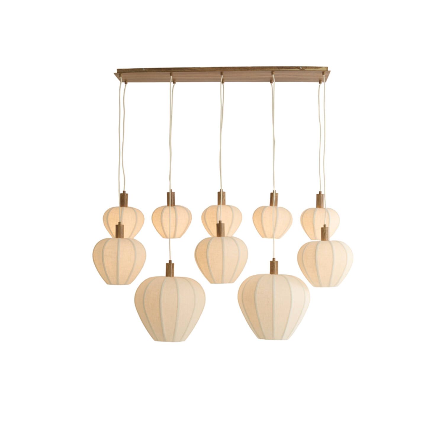 Light & Living - Huxi - wood prnt nat+linn cream