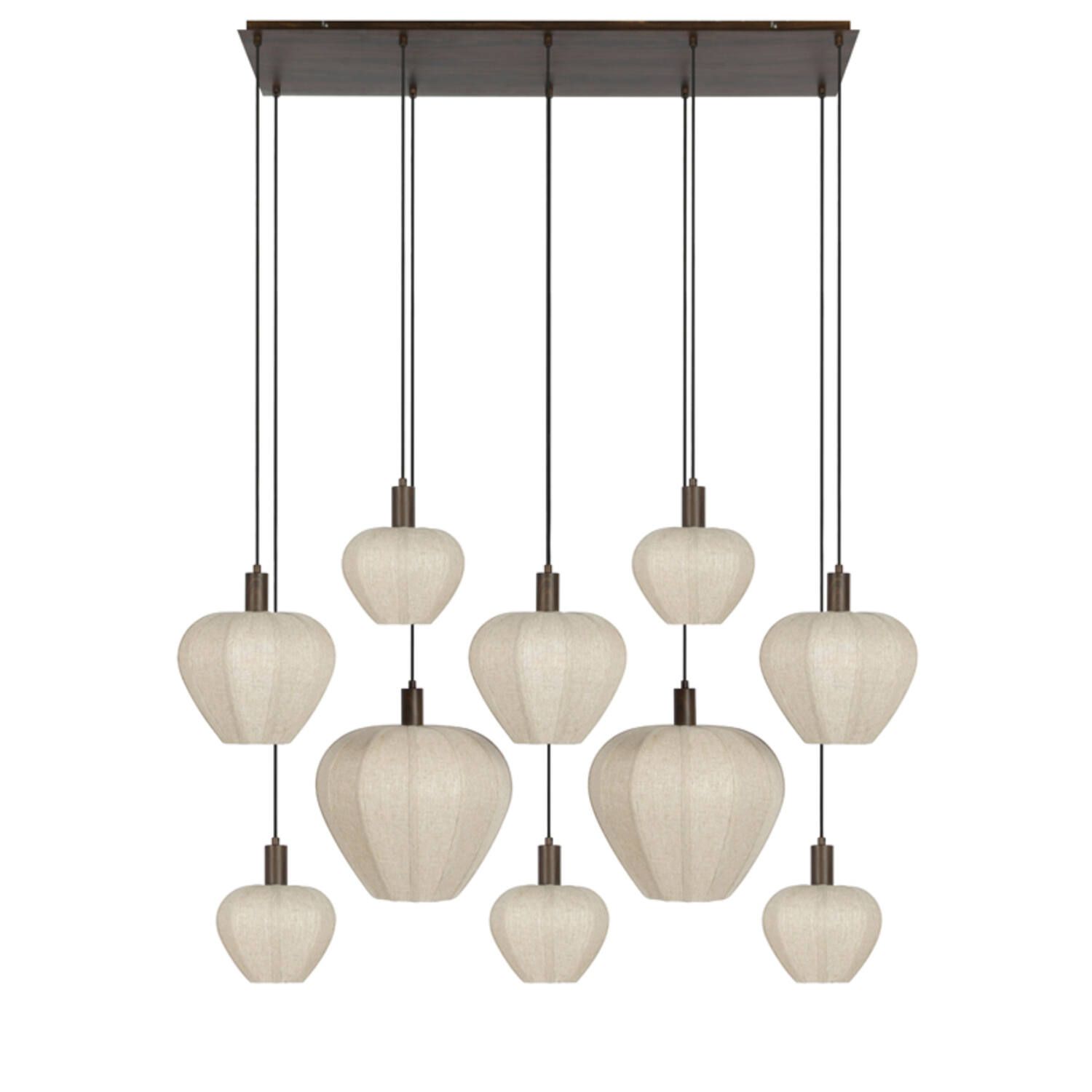 Light & Living - Huxi - wood prnt nat+linn cream