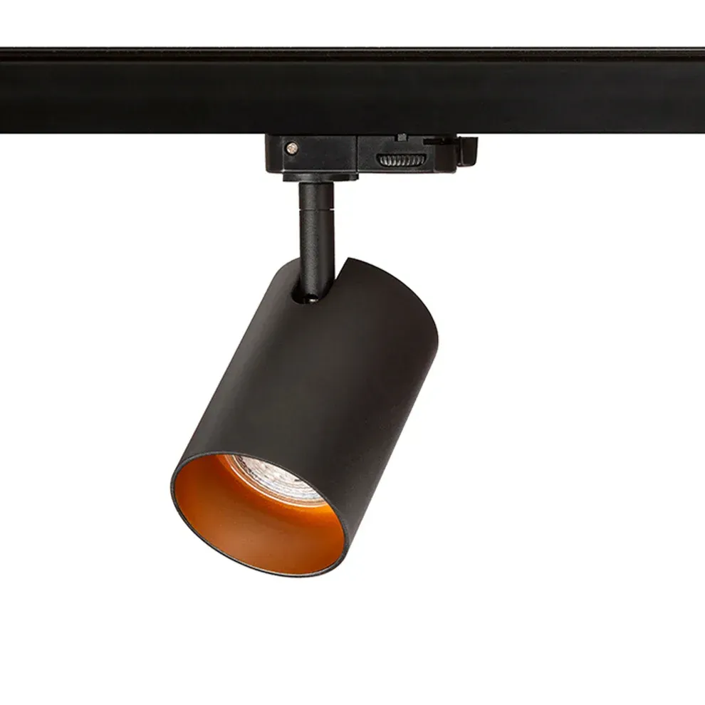 3-Fase Railspot Connor – Zwart met Gouden Reflector | Professionele Verlichting