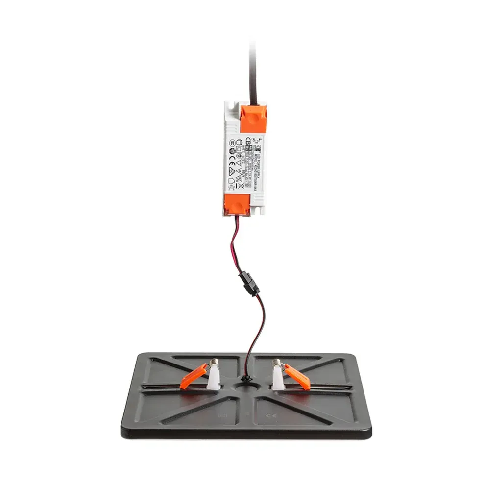 Inbouwlamp Bjork Zwart – Moderne LED Plafondlamp Vierkan