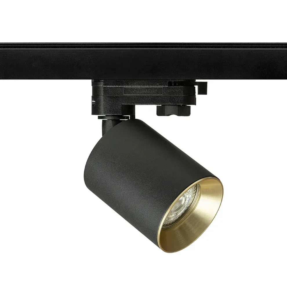 3-Fase Railspot Dario – Zwart met Goud | Professionele LED Railverlichting