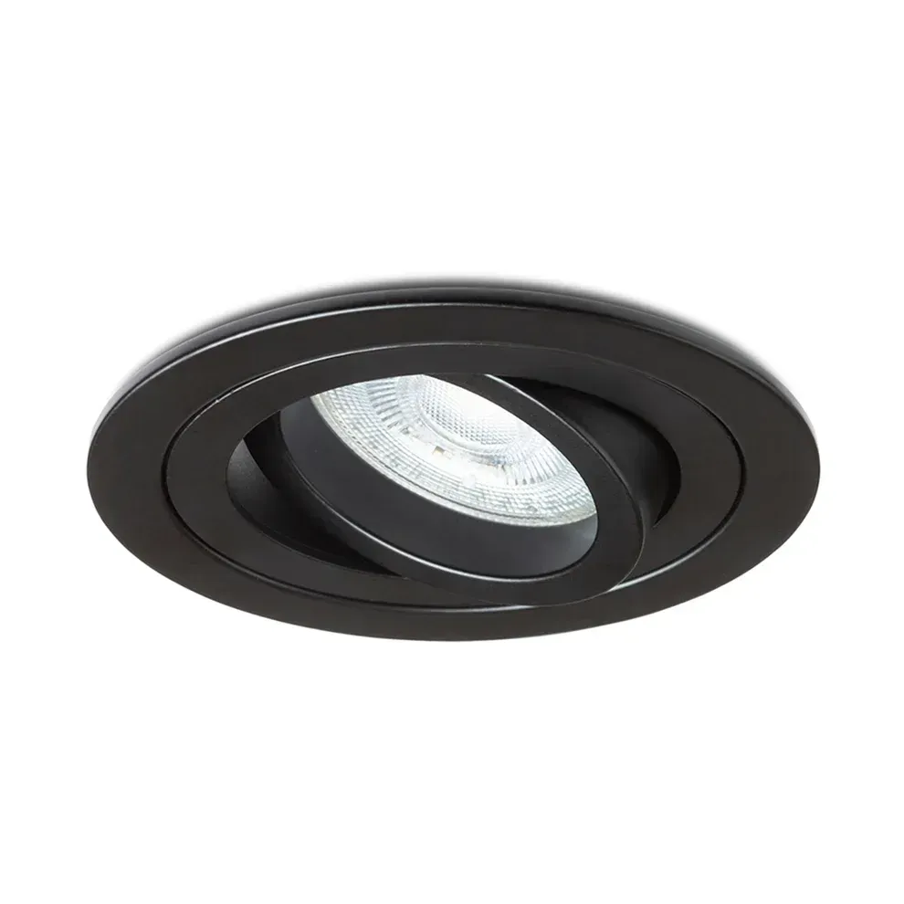 Inbouwspot Pasadena – moderne kantelbare inbouwspot in zwart design