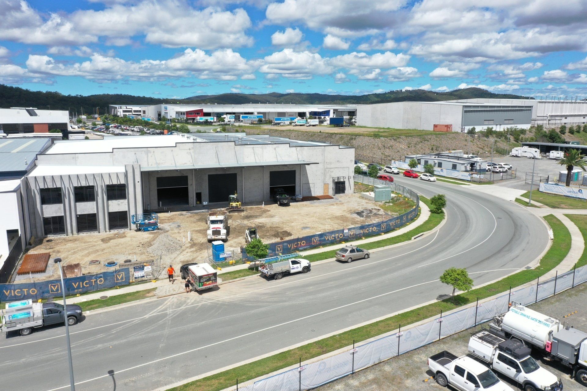 Victo 25 Tonka Street industrial shed almost complete