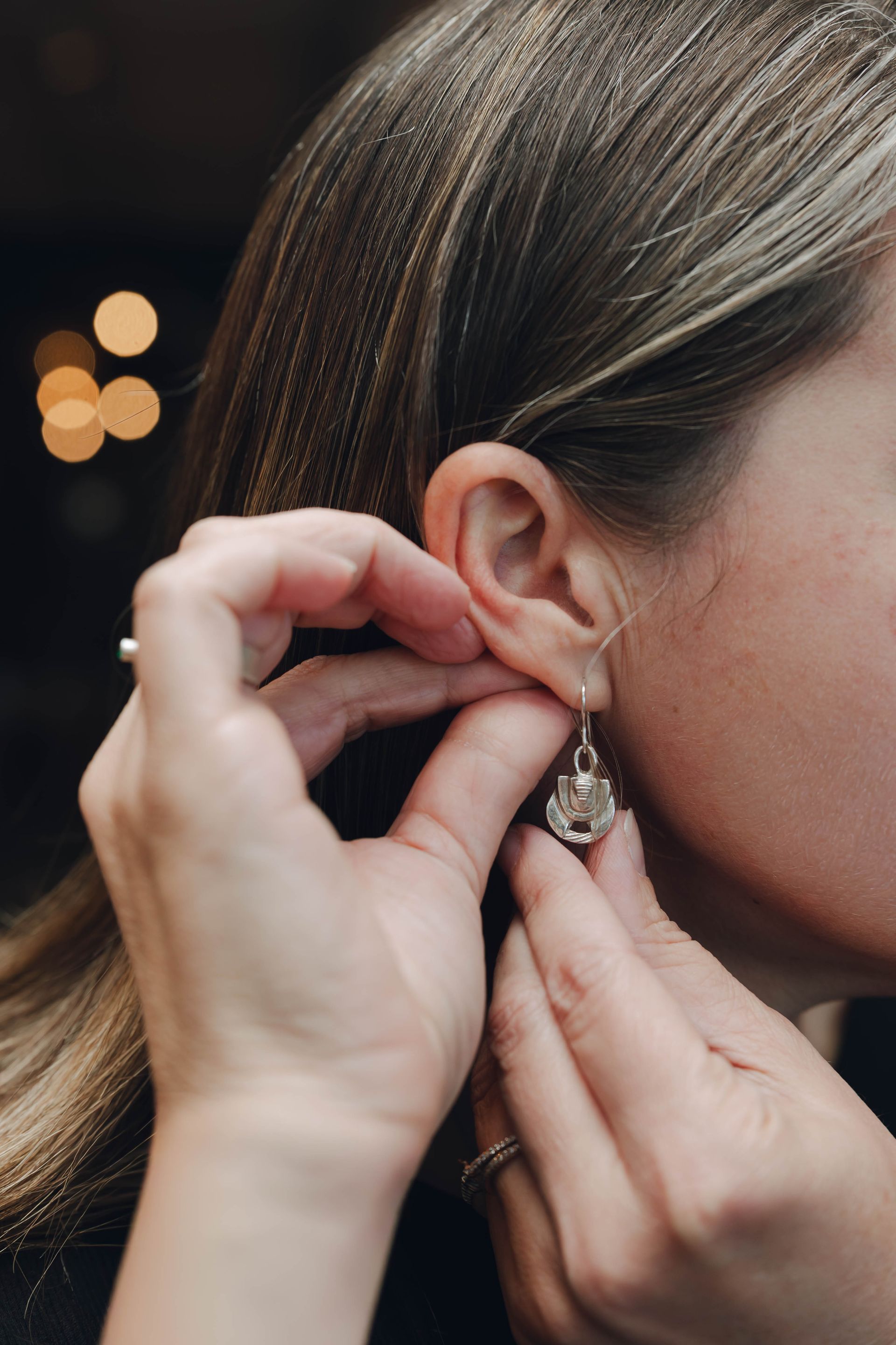 Ritzy Earrings Wild Sunflower Silver