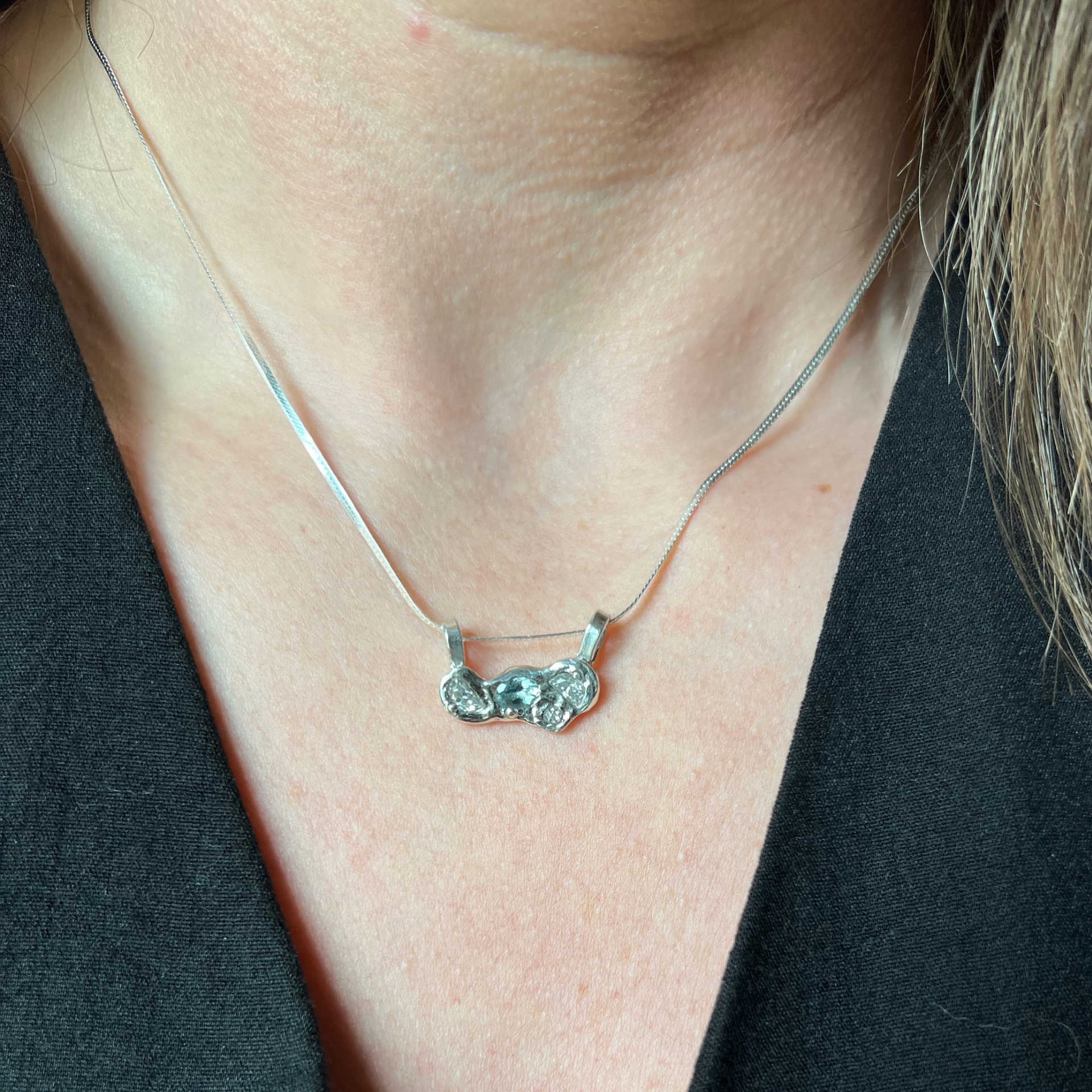 Gathered Light Pendant Wild Sunflower Silver