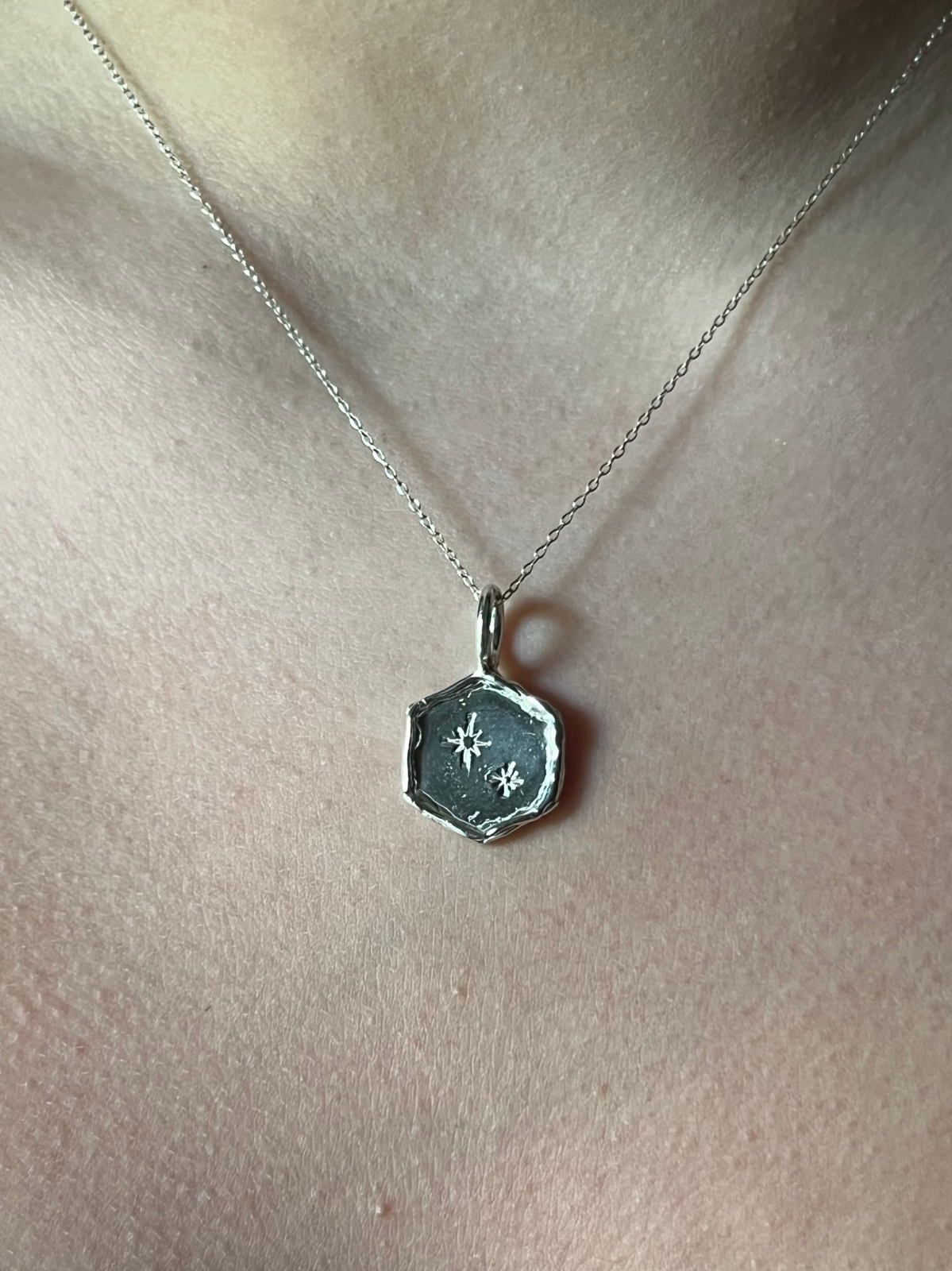 Wild Sunflower Silver Frame Pendant
