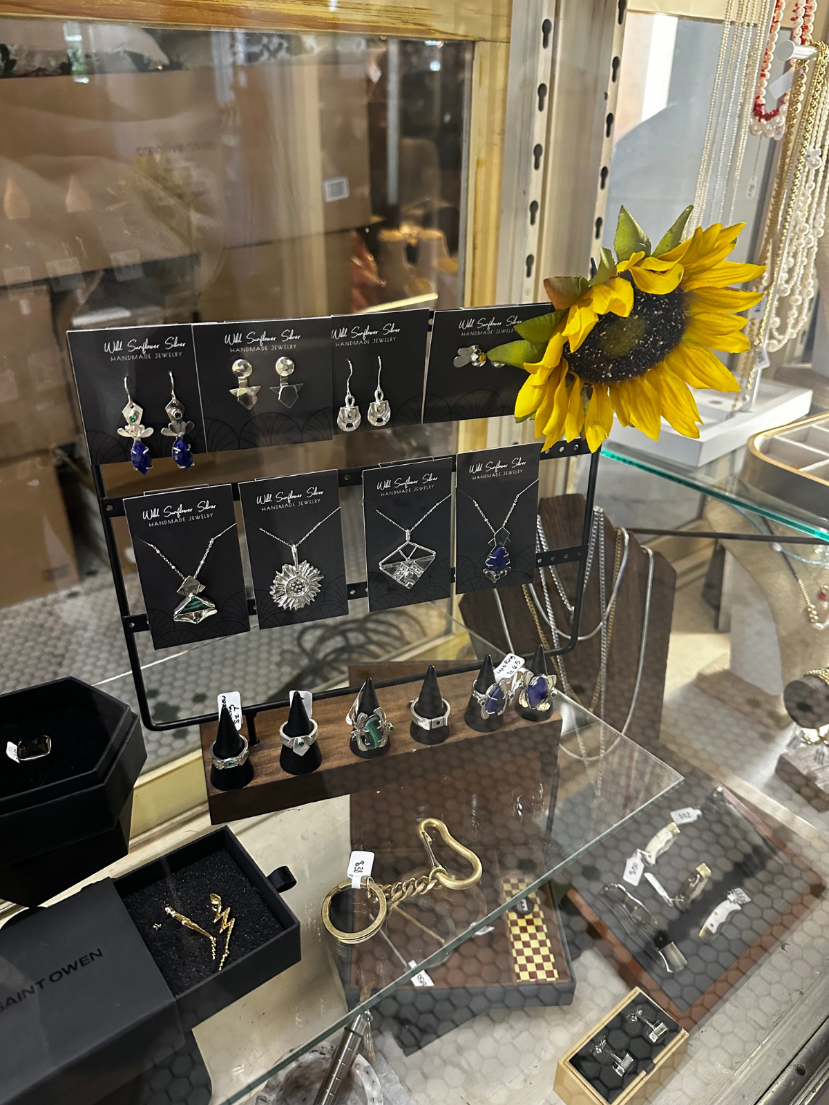 Wild Sunflower Silver Handmade Jewelry at The Workroom in Wichita, Ks