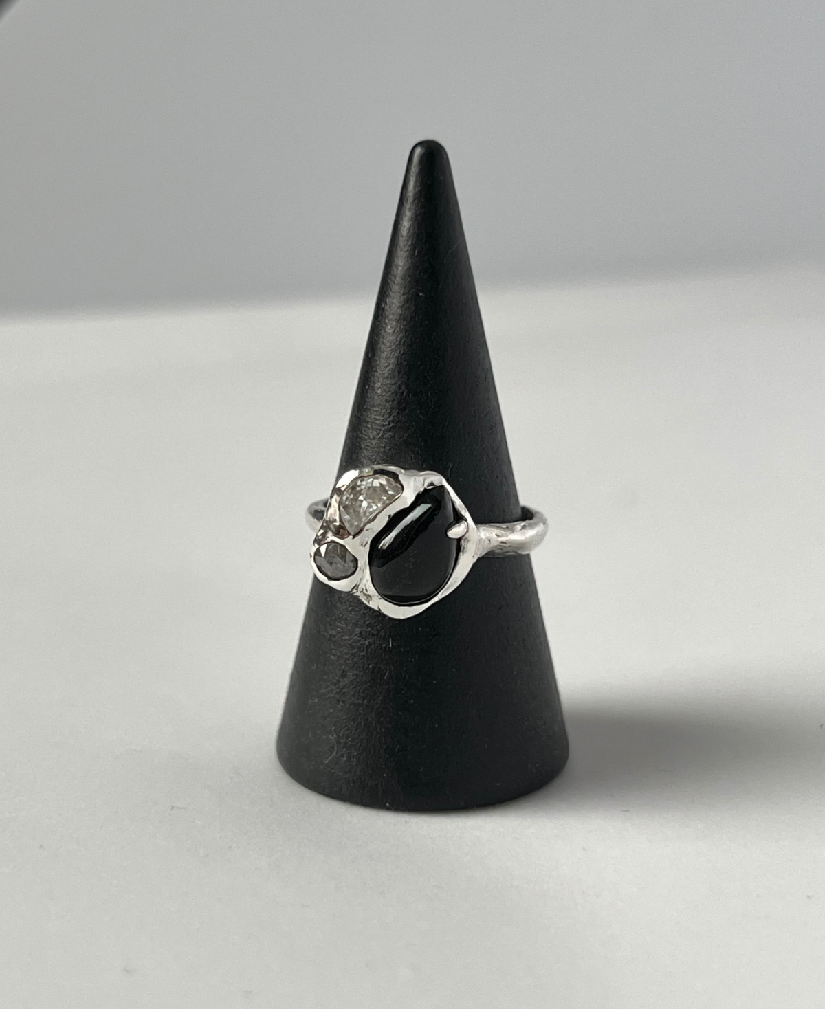 Wild Sunflower Silver Customizable Lost Wax Cast Sterling Silver Orbit Ring
