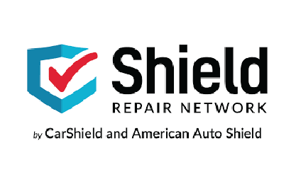 The logo for shield repair network by carshield and american auto shield.