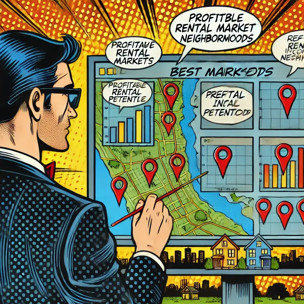 A comic book drawing of a man pointing at a screen that says 