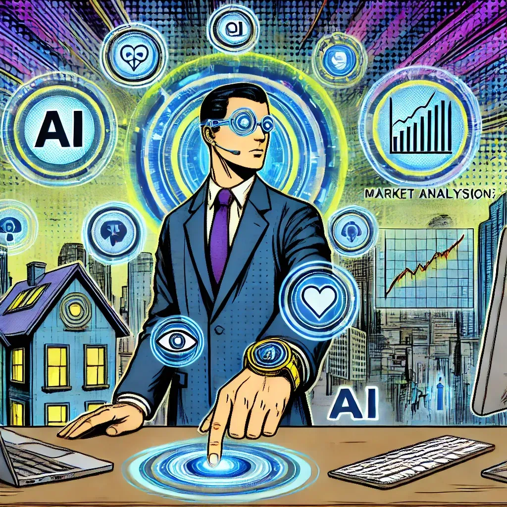 A man in a suit and tie is standing in front of a computer.