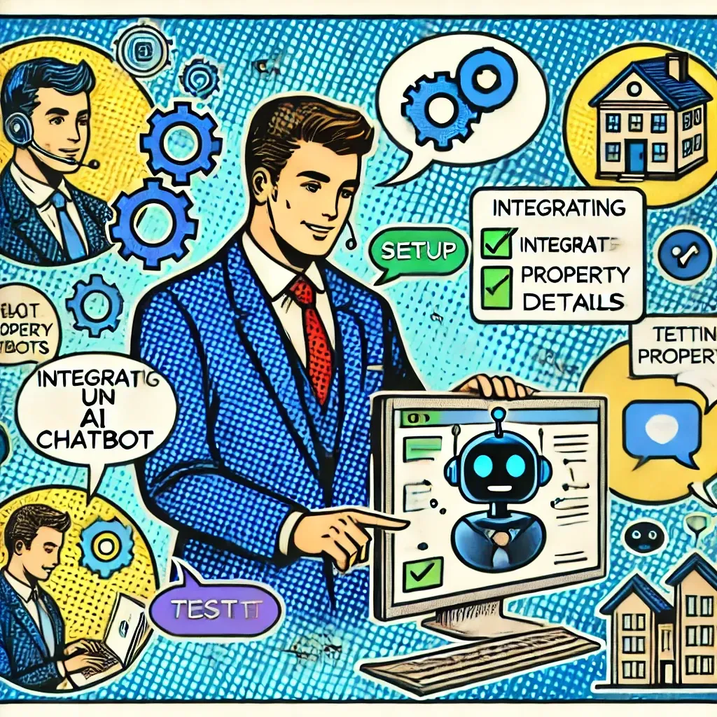A man in a suit and tie is holding a computer screen with a robot on it.