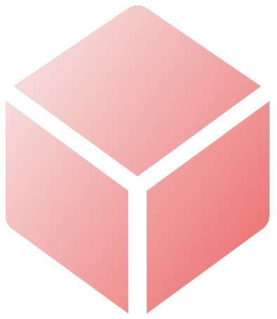 a pink cube with a white stripe on the side on a white background .