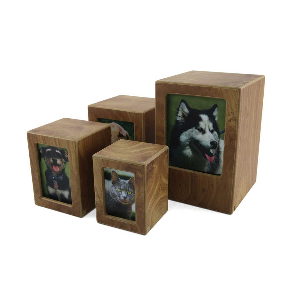 Wooden Picture Urn