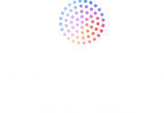 logo for luminate home loans with a circle of dots