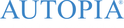 Autopia Bloomington White Text Logo