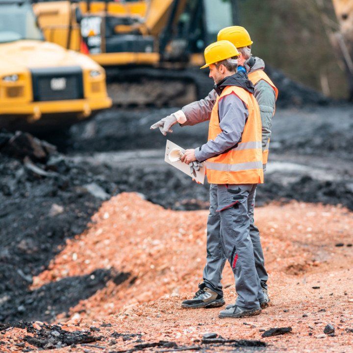 Men Checking The Site