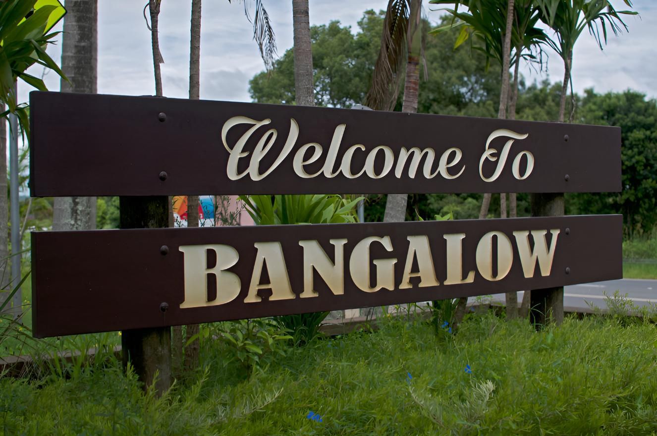 Welcome to Bungalow Sign in the Grass — Hager Surveying In Bangalow, QLD
